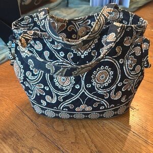 Vera Bradley Black and Tan Floral Tote